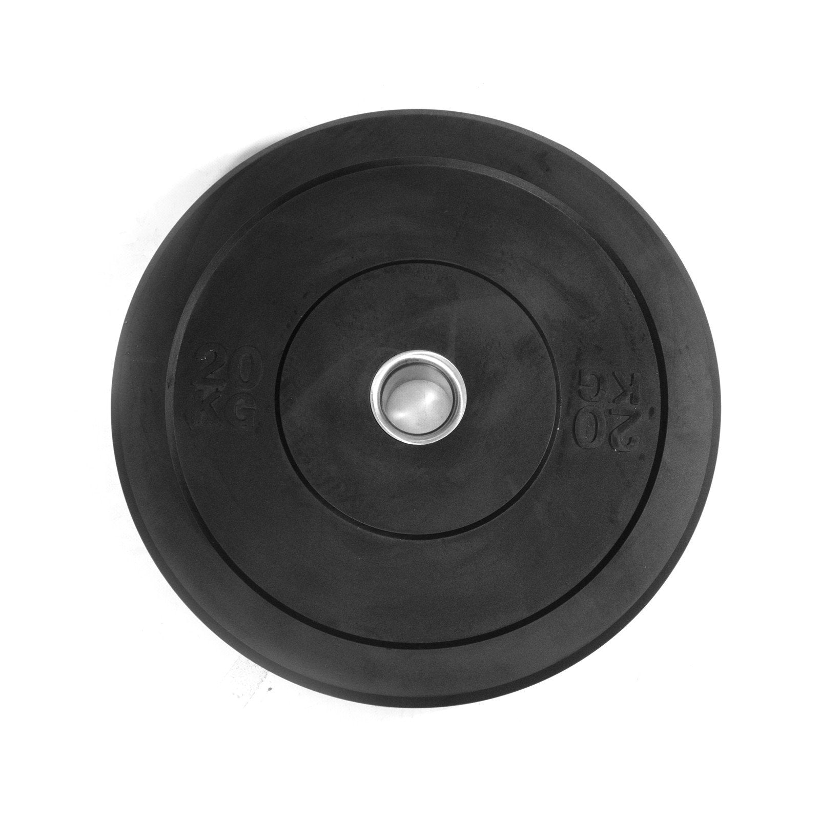 Disco Olímpico liso negro tipo bumper plate cubierto de Hule